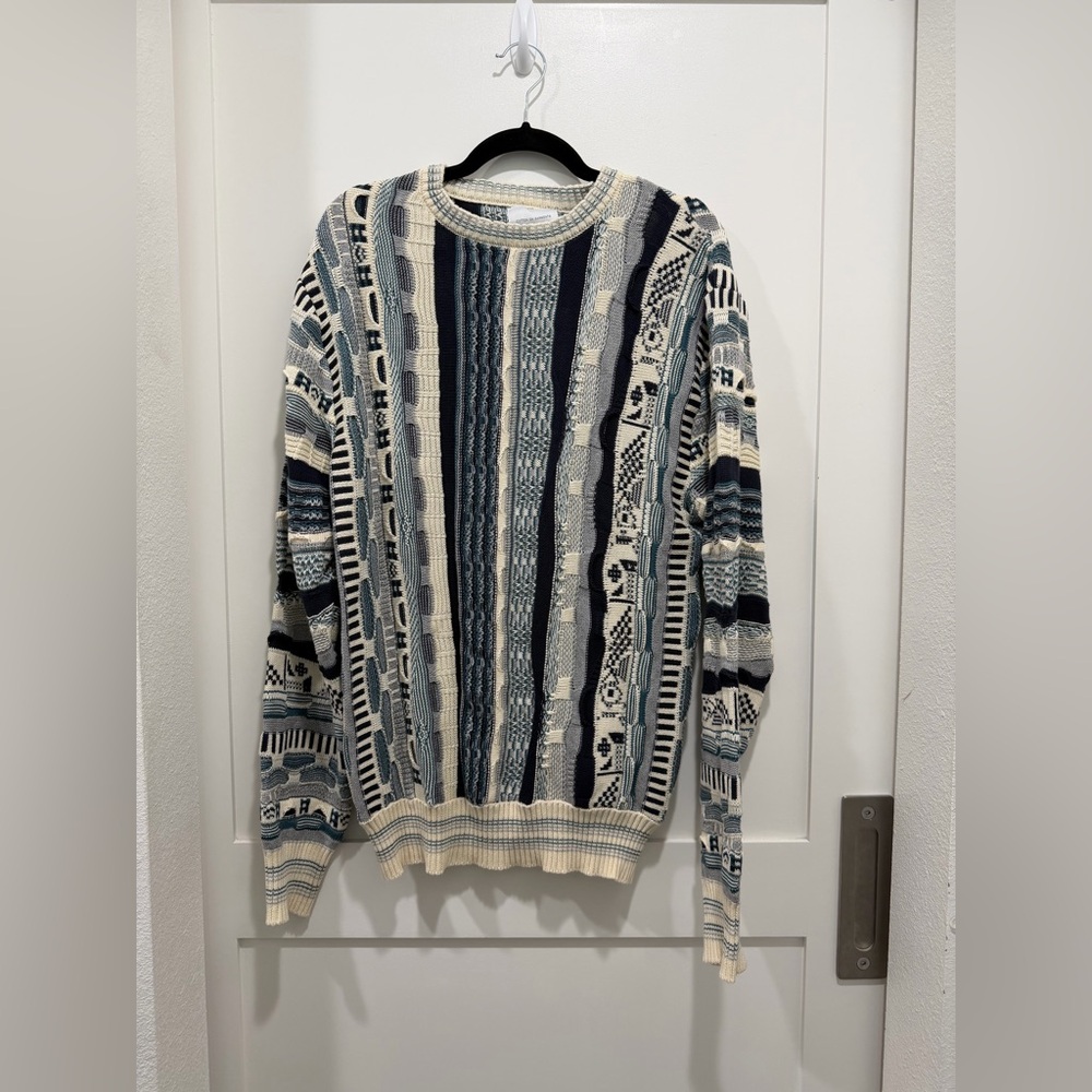 NEW COTTON ON Vintage Multi-Knit- Blue Multi-Pattern (Size S Unisex)